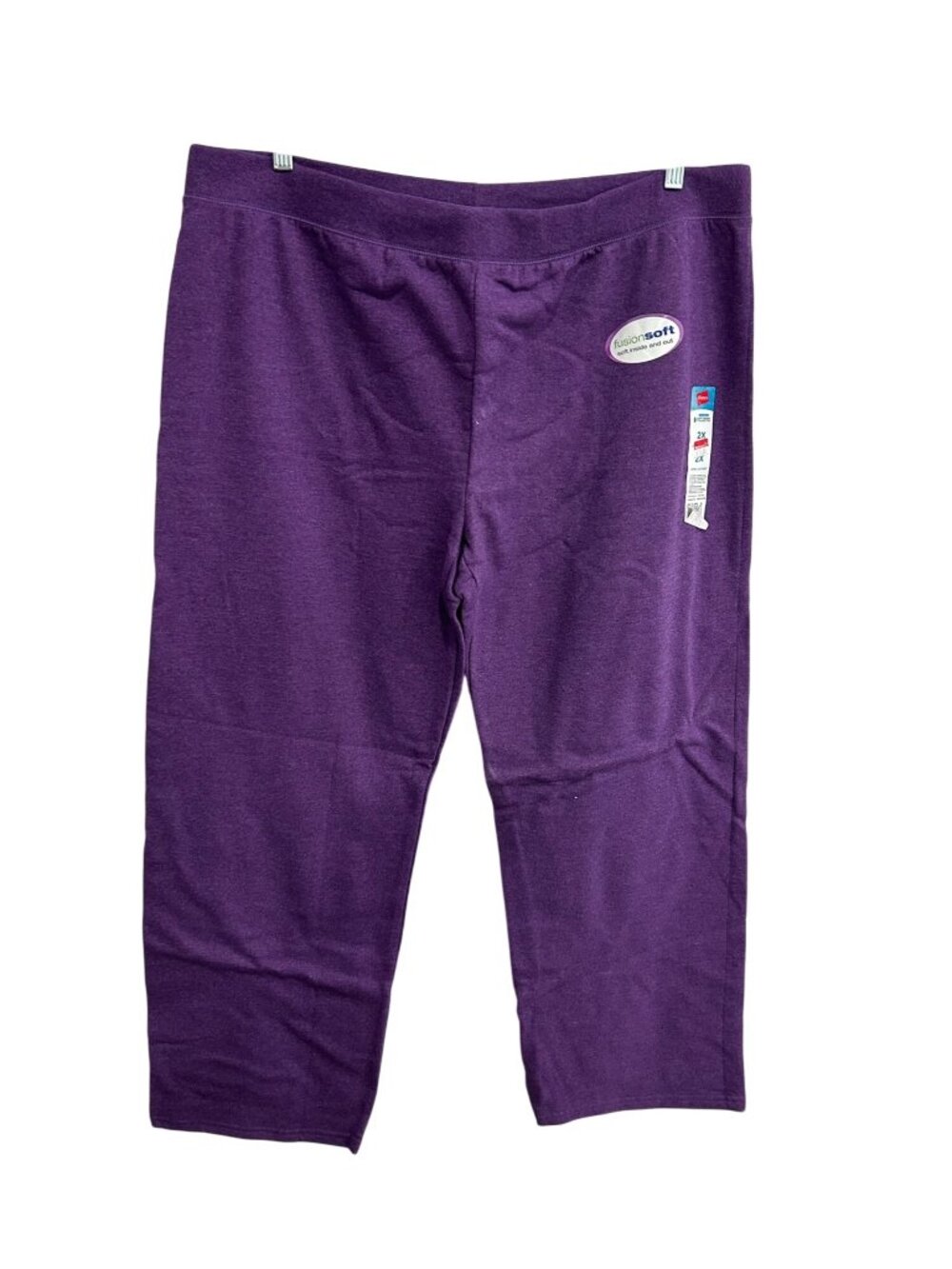 Hanes Fusionsoft Comfortblend Open Leg Pants Violet Splendor Heat Sz XXL NWT